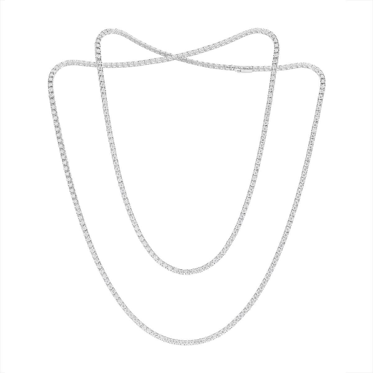 36 inches White Gold Diamond All-Around Necklace 0