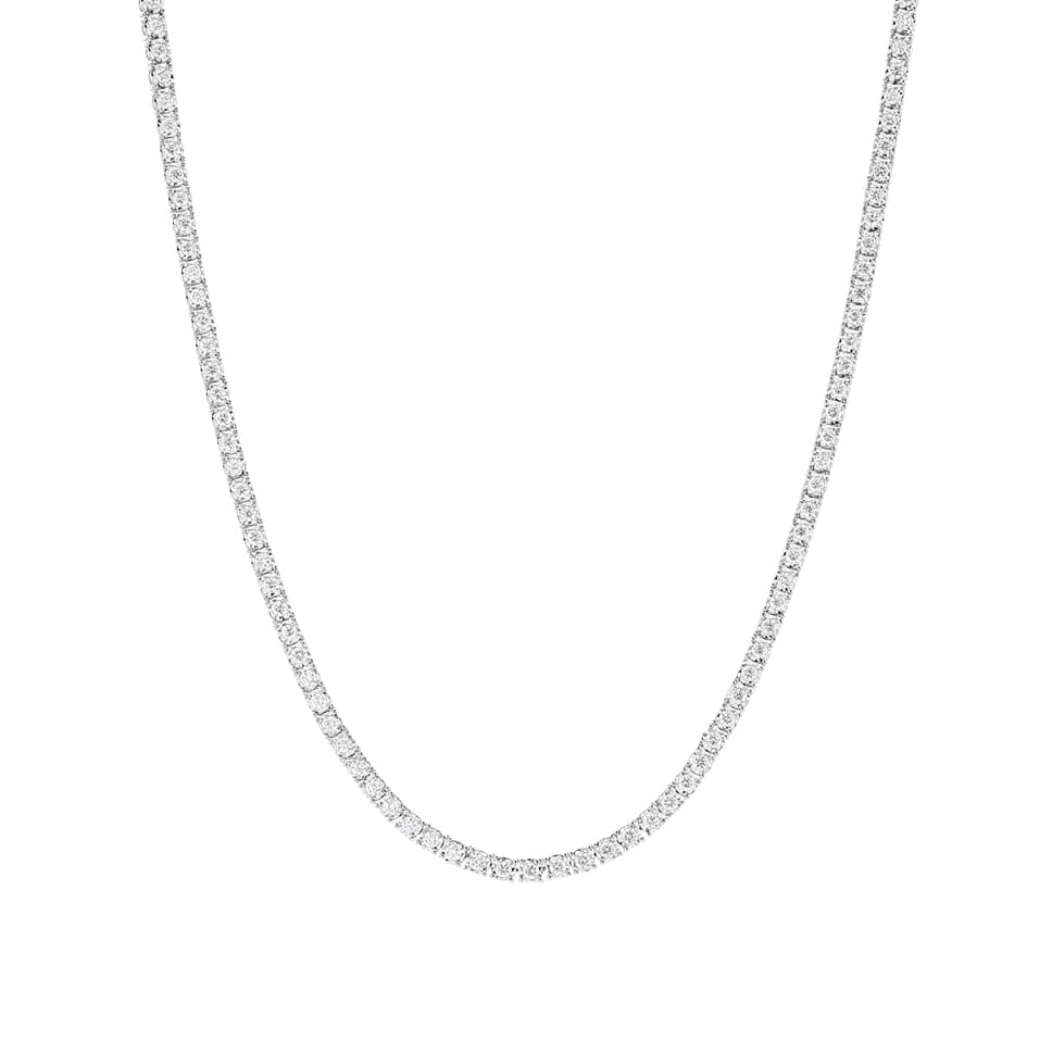 8 Carat, White Gold All Around Diamond Necklace 0