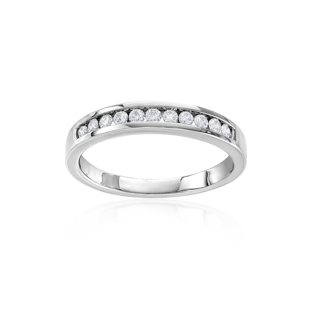 .25 CTW Channel Set Round Diamond Wedding Band