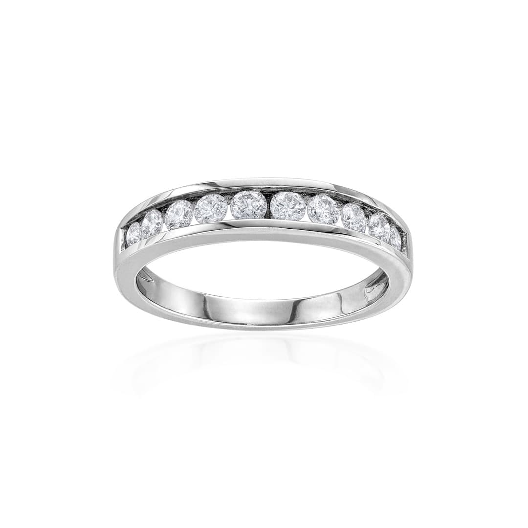 .50 CTW Channel Set Round Diamond Wedding Band