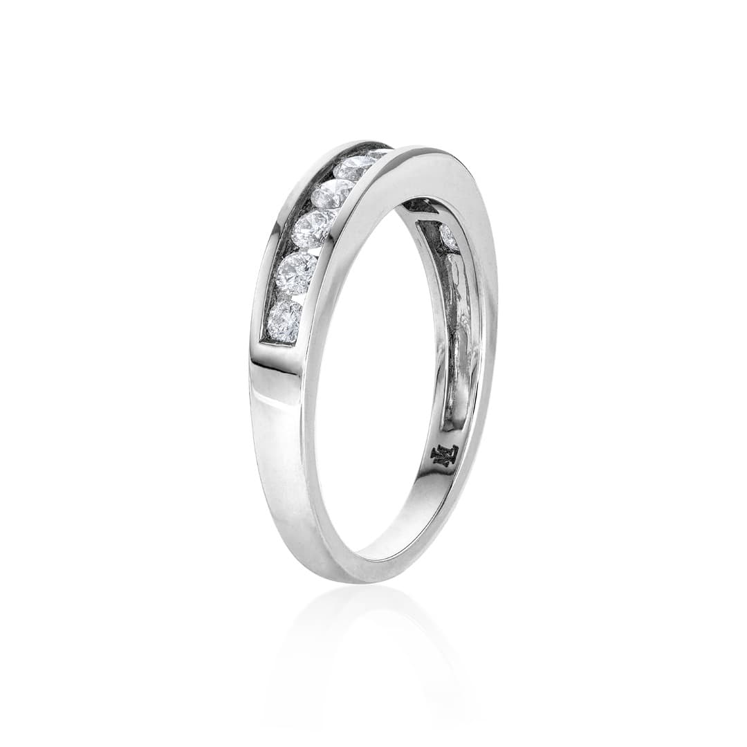 .50 CTW Channel Set Round Diamond Wedding Band 1