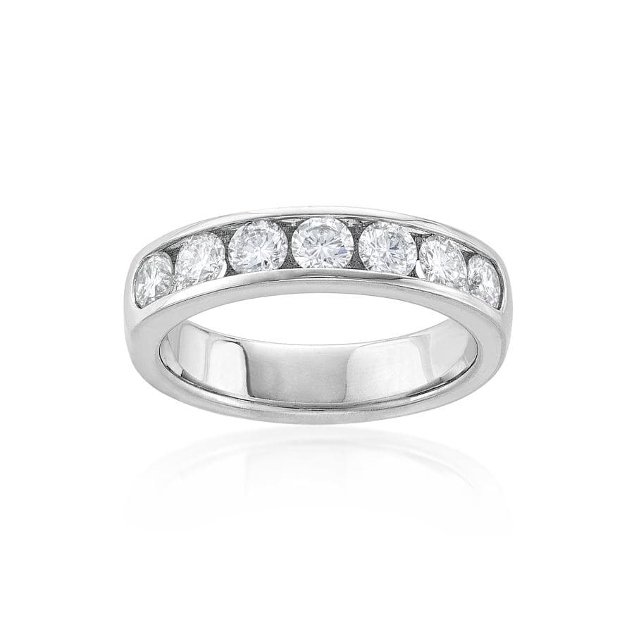 1.00 CTW Channel Set Round Diamond Wedding Band