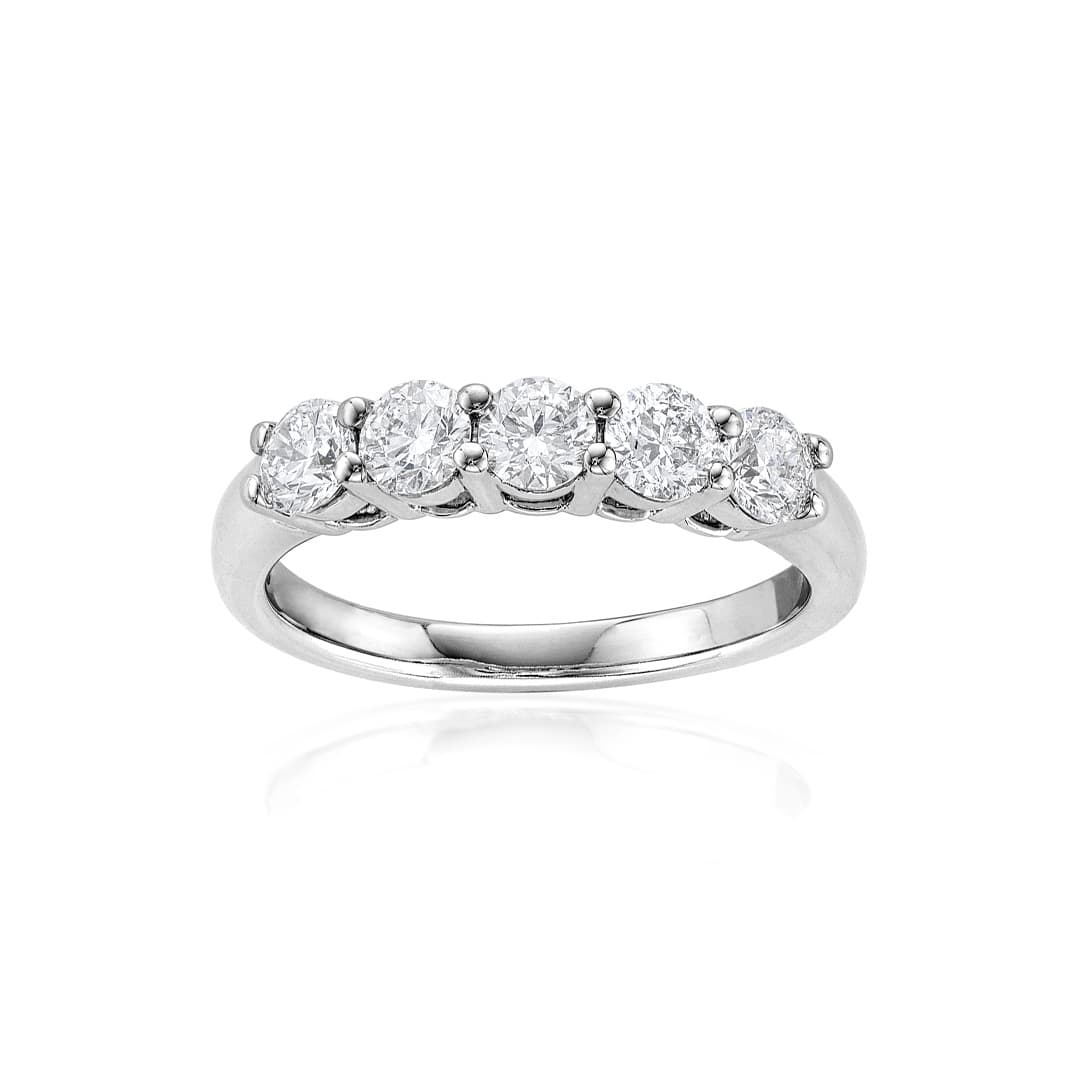 1.00 CTW Round Prong Set Diamond Wedding Band 0