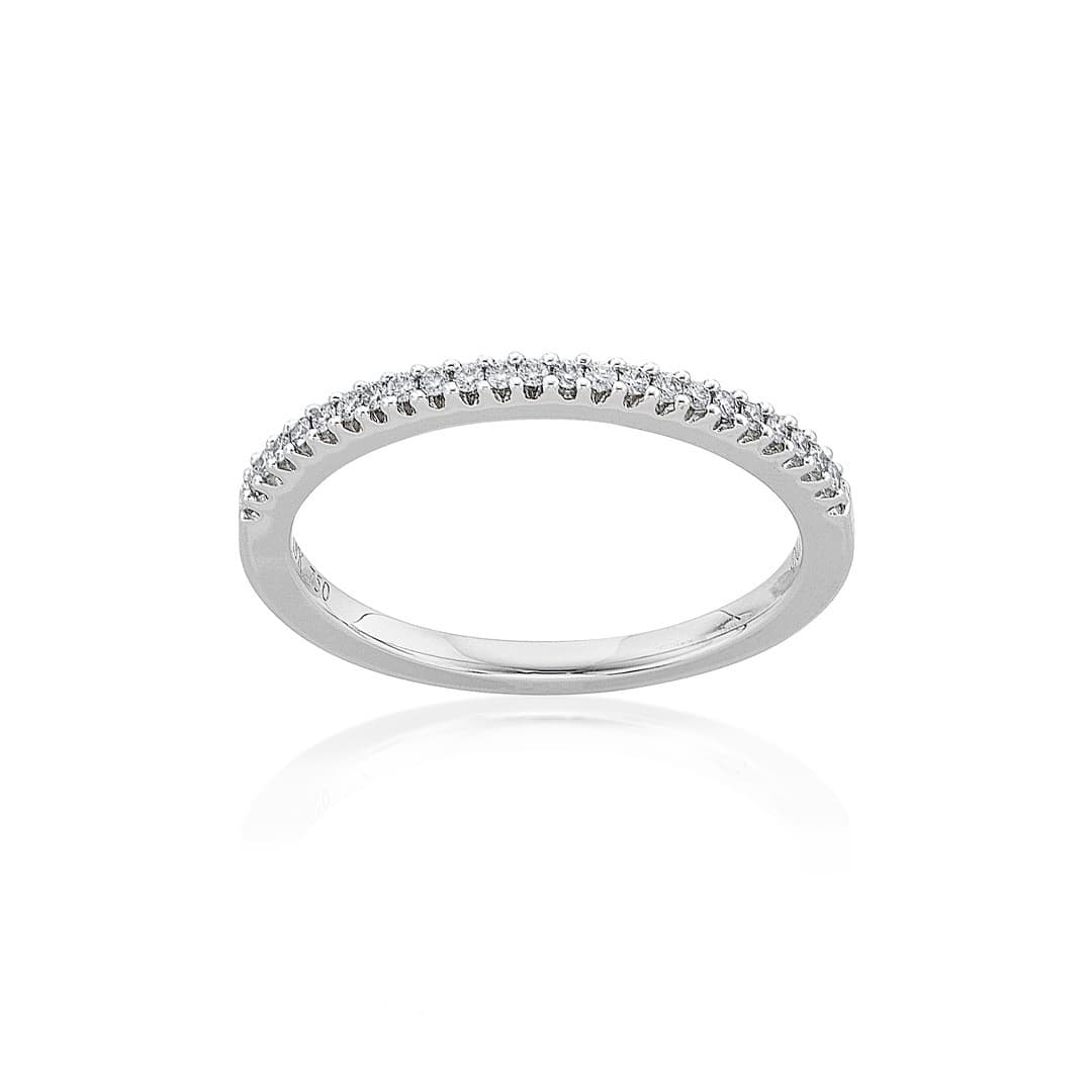 White Gold 0.12 CTW Diamond Wedding Band 0