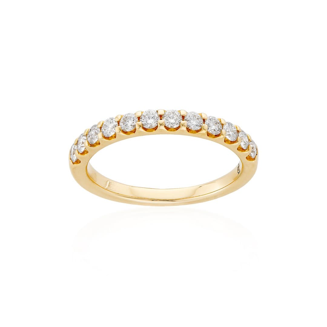 Yellow Gold 0.50 Carat Round Diamond Wedding Band 0