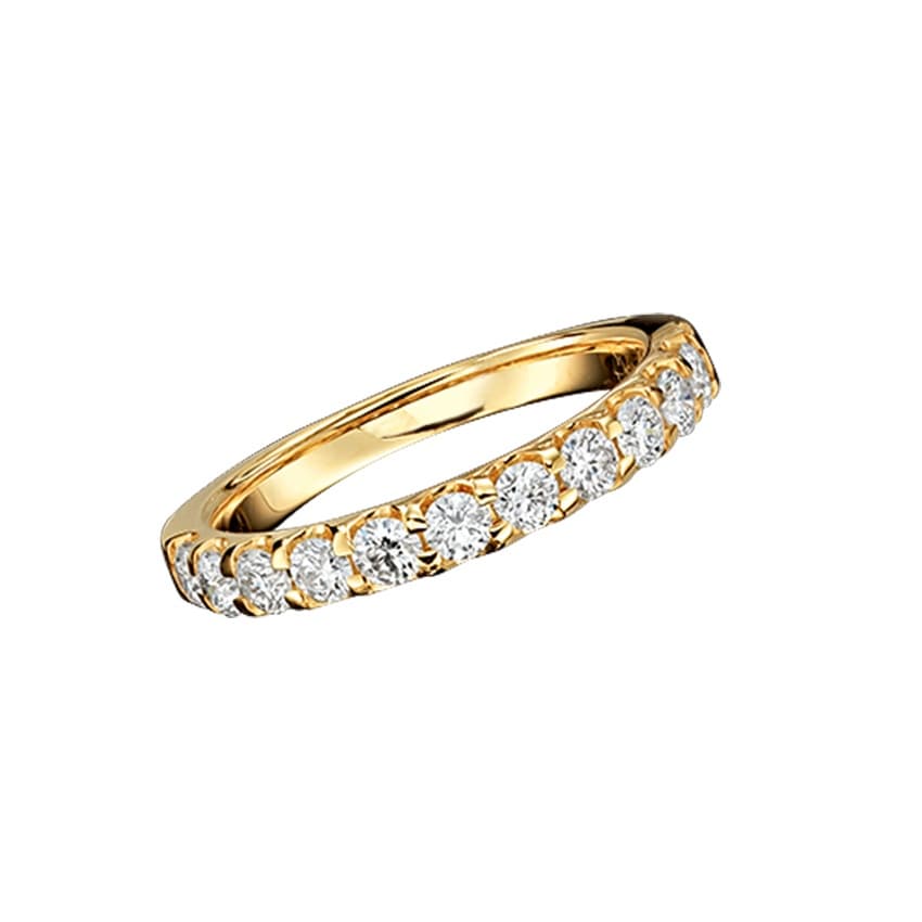 Yellow Gold & Round Diamond Wedding Band