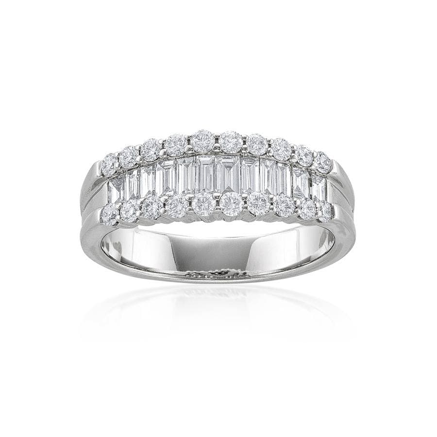 1.00 CTW Baguette & Round Diamond Band