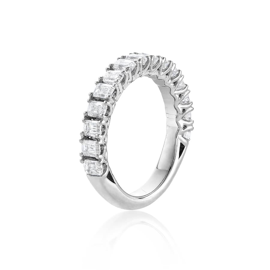 2.07 CTW Emerald-Cut Diamond Wedding Band 1