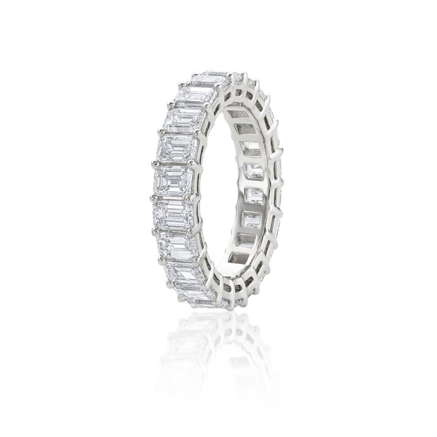 Emerald Cut 5.02 CTW Diamond Eternity Band 1