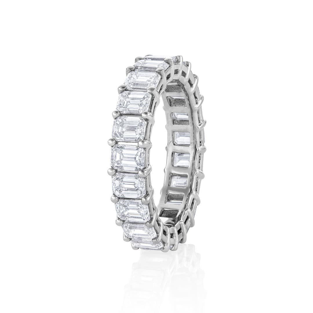 Emerald Cut 6.66 CTW Eternity Band 1