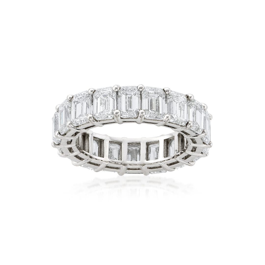 8.65 CTW Emerald Cut Diamond Eternity Band 0