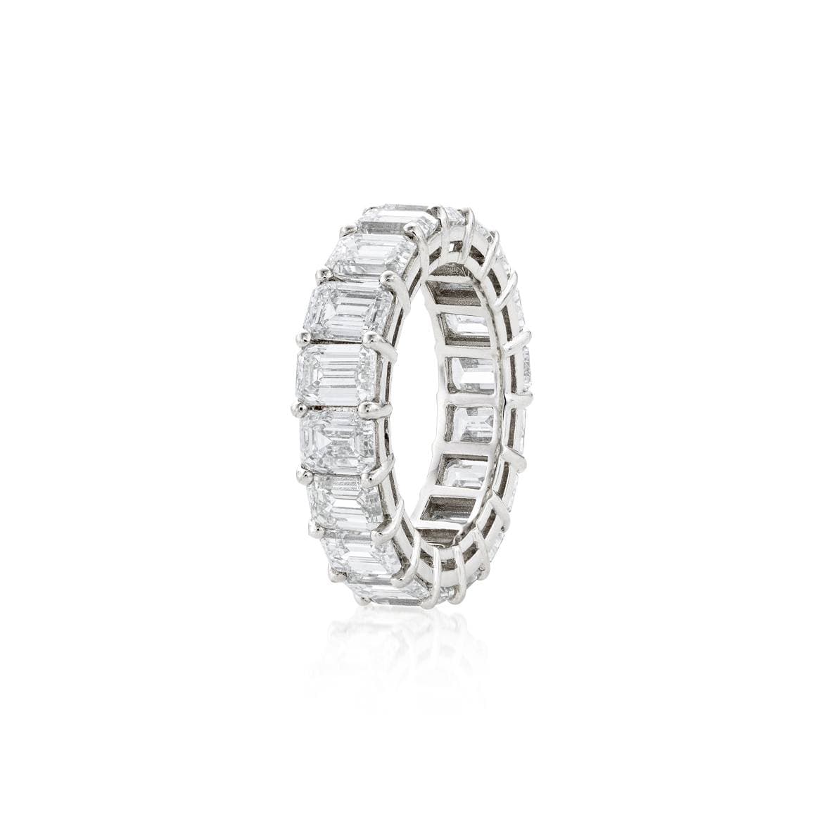 8.65CT Emerald Cut Diamond Eternity Band