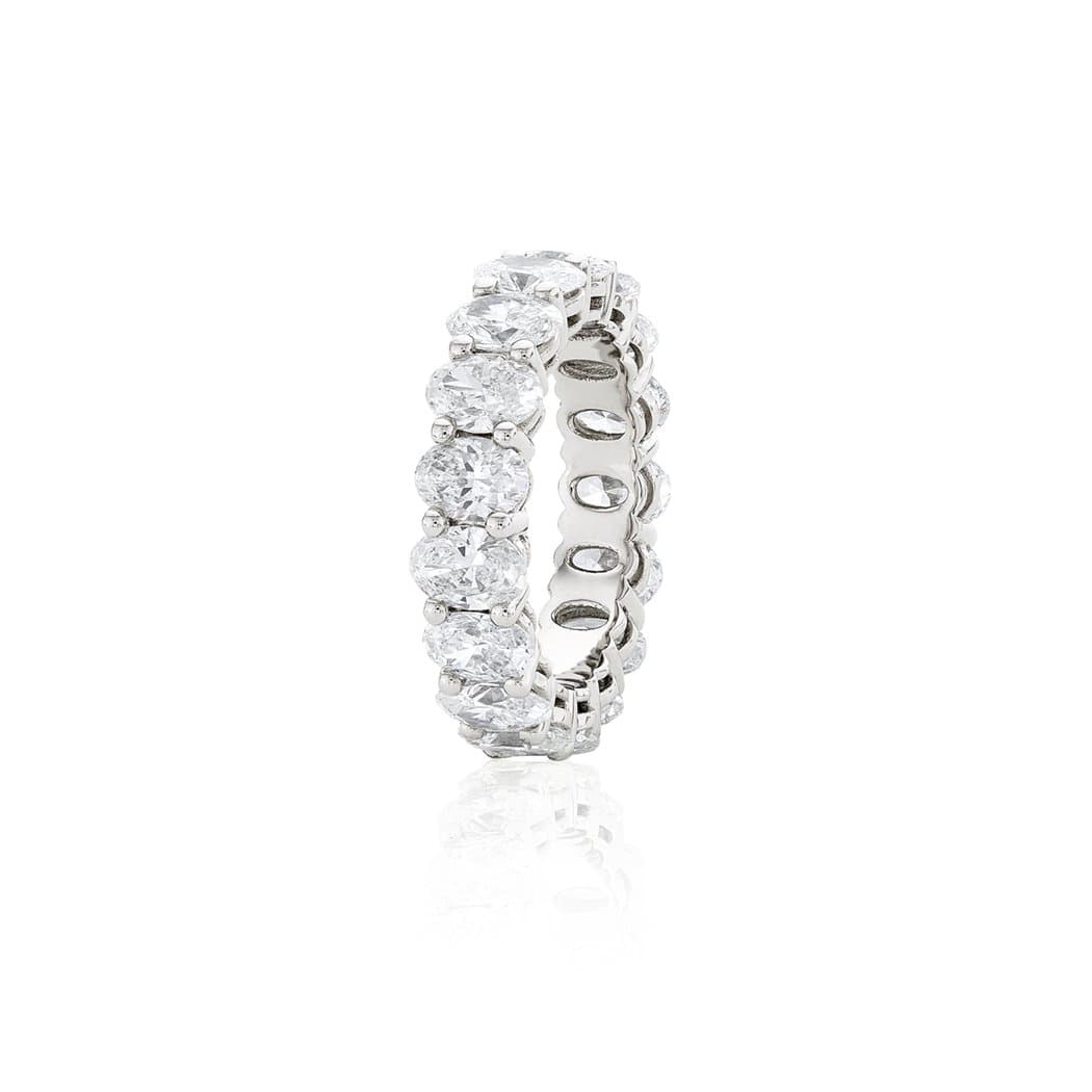 5CT Oval Cut Diamond Eternity Band