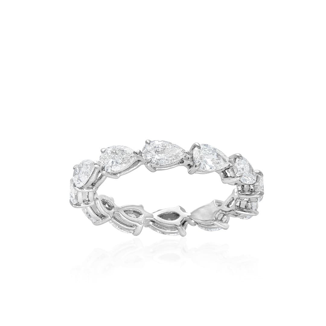 2.31 CTW Pear Shape Diamond Wedding Band 0