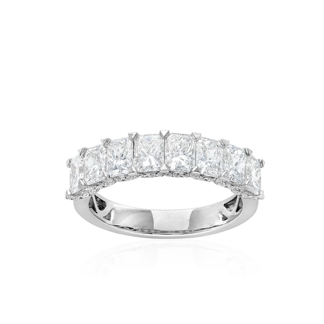 2.77 CTW Radiant Shape Diamond Wedding Band 1