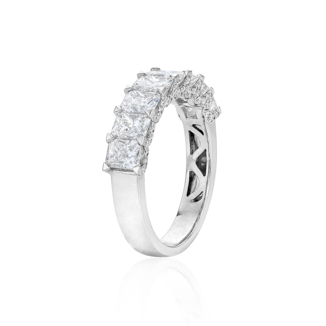 2.77 CTW Radiant Shape Diamond Wedding Band 0