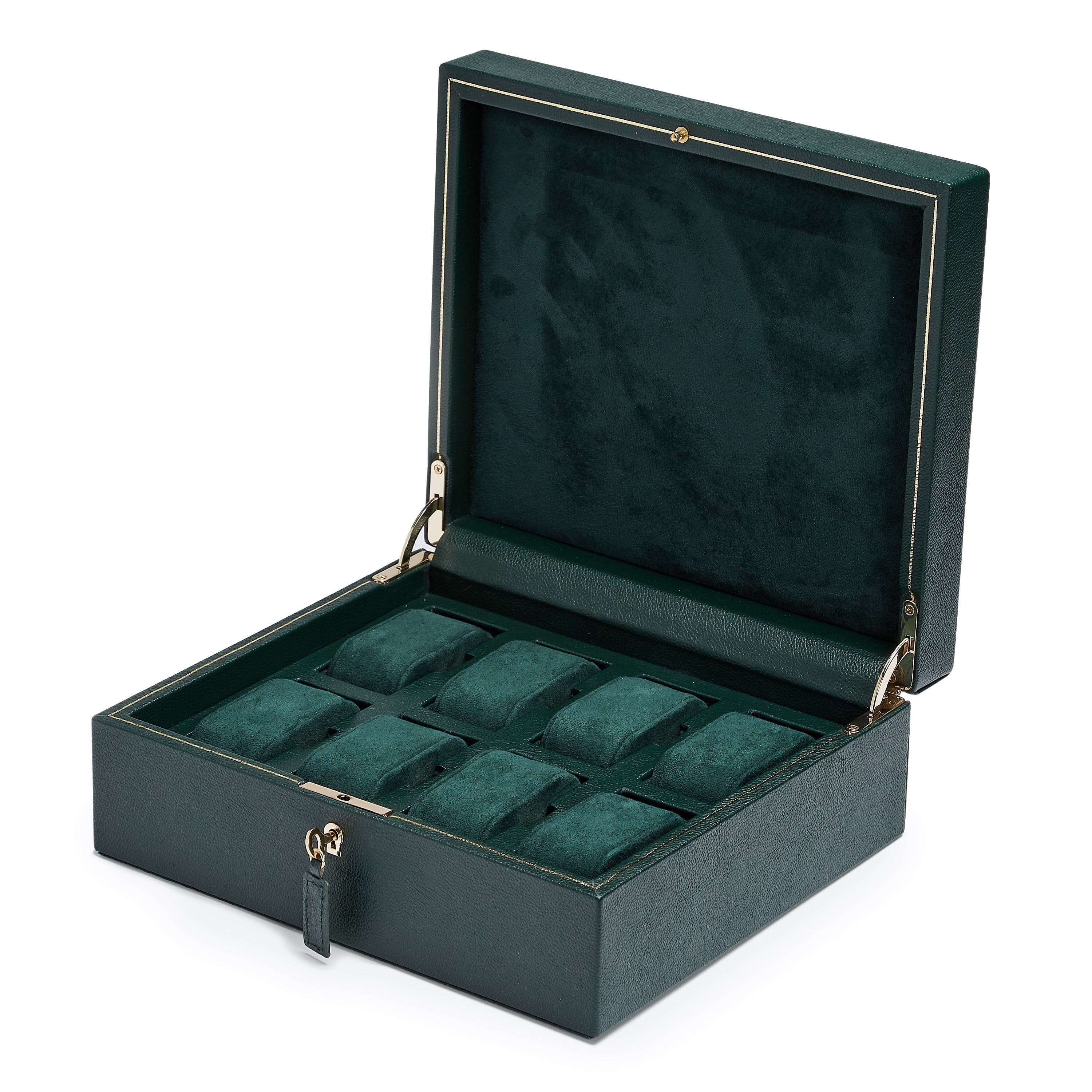 WOLF British Racing 8 Piece Watch Box | Open Side View