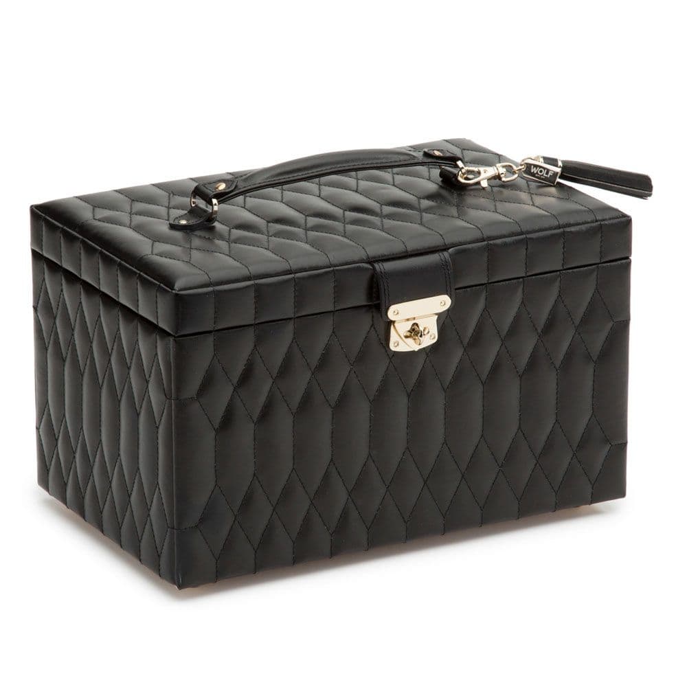 WOLF Caroline Large Jewelry Case in Black 4