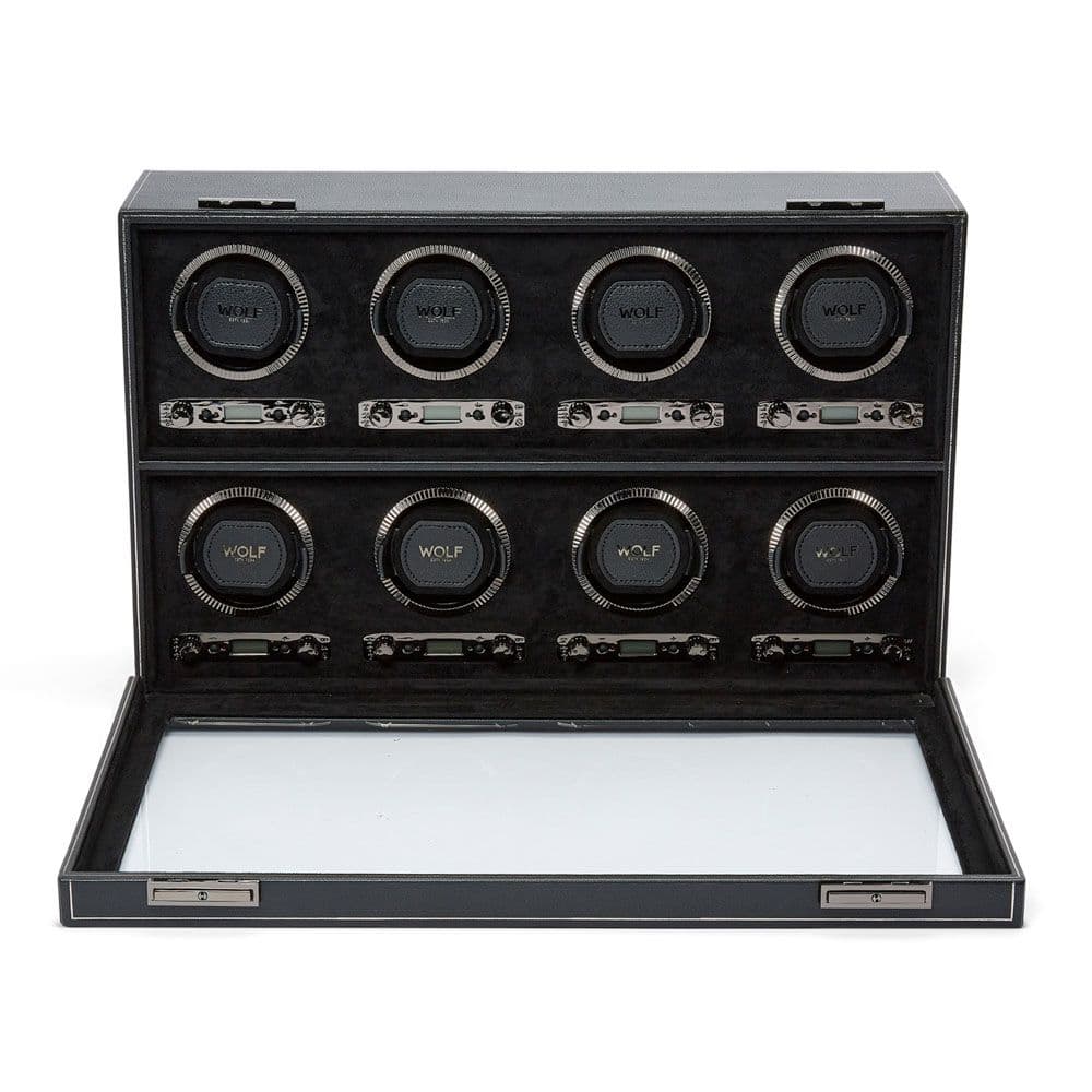 WOLF British Racing Black 8 Piece Watch Winder 1