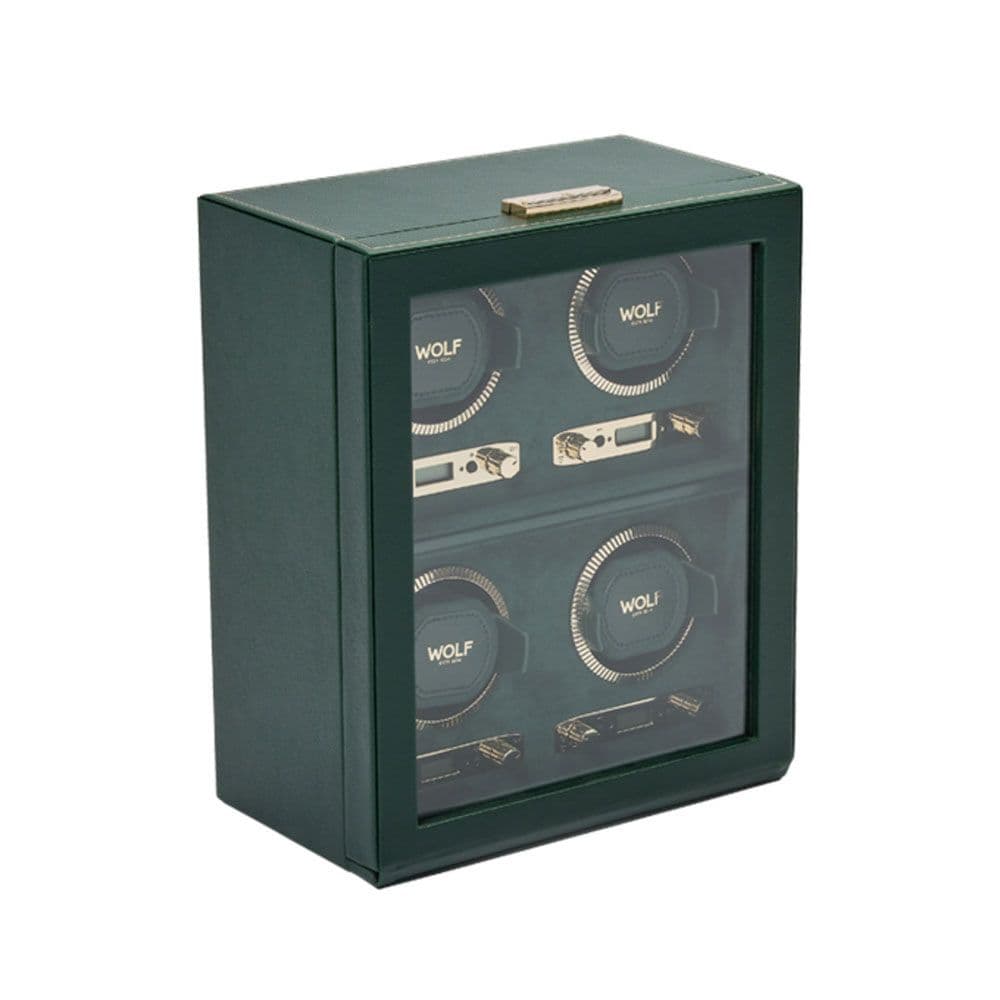 WOLF British Racing Green 4 Piece Watch Winder 3