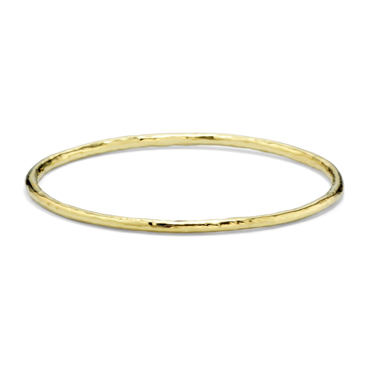 Ippolita Glamazon Hammered Finish Yellow Gold Bangle