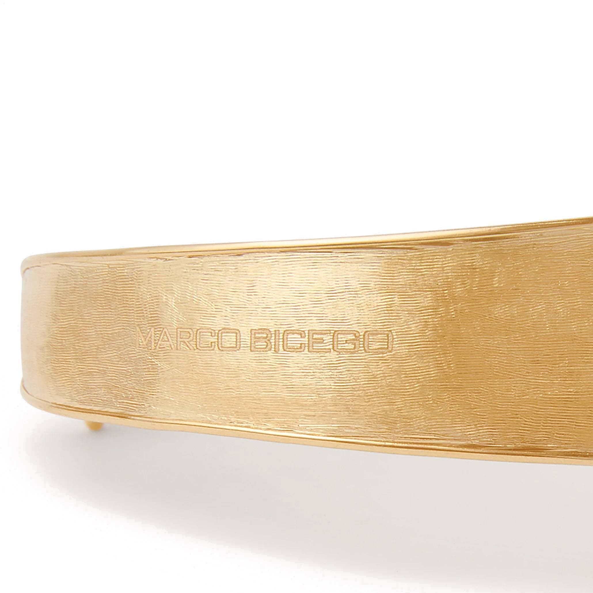 Marco Bicego Lunaria Yellow Gold Medium Width Bangle 3