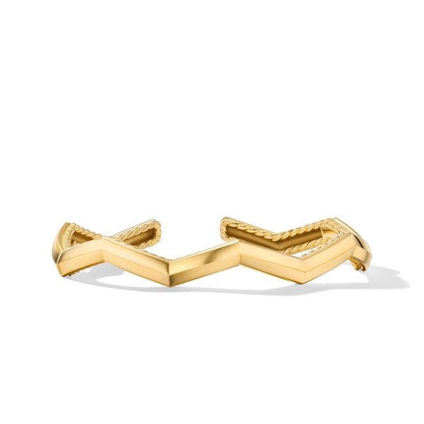 David Yurman Zig Zag Stax 18k Yellow Gold Cuff Bracelet