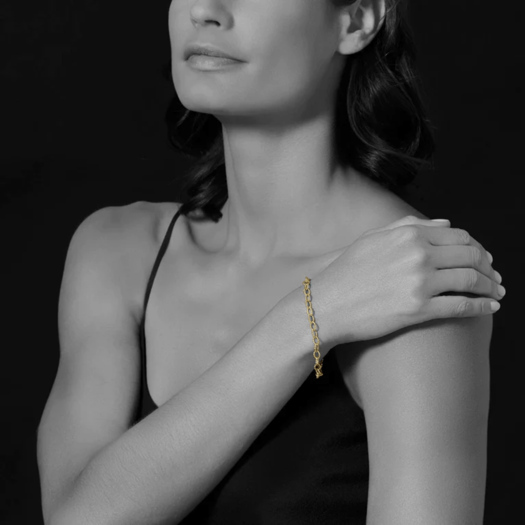 Lagos Caviar Gold 18k Gold Small Link Bracelet 1