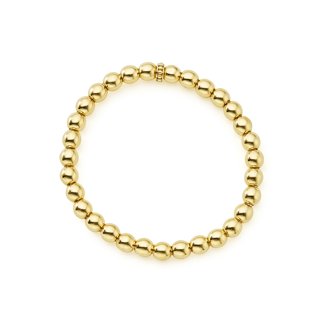 Lagos 18K Gold Caviar Gold Ball Stretch Bracelet 1