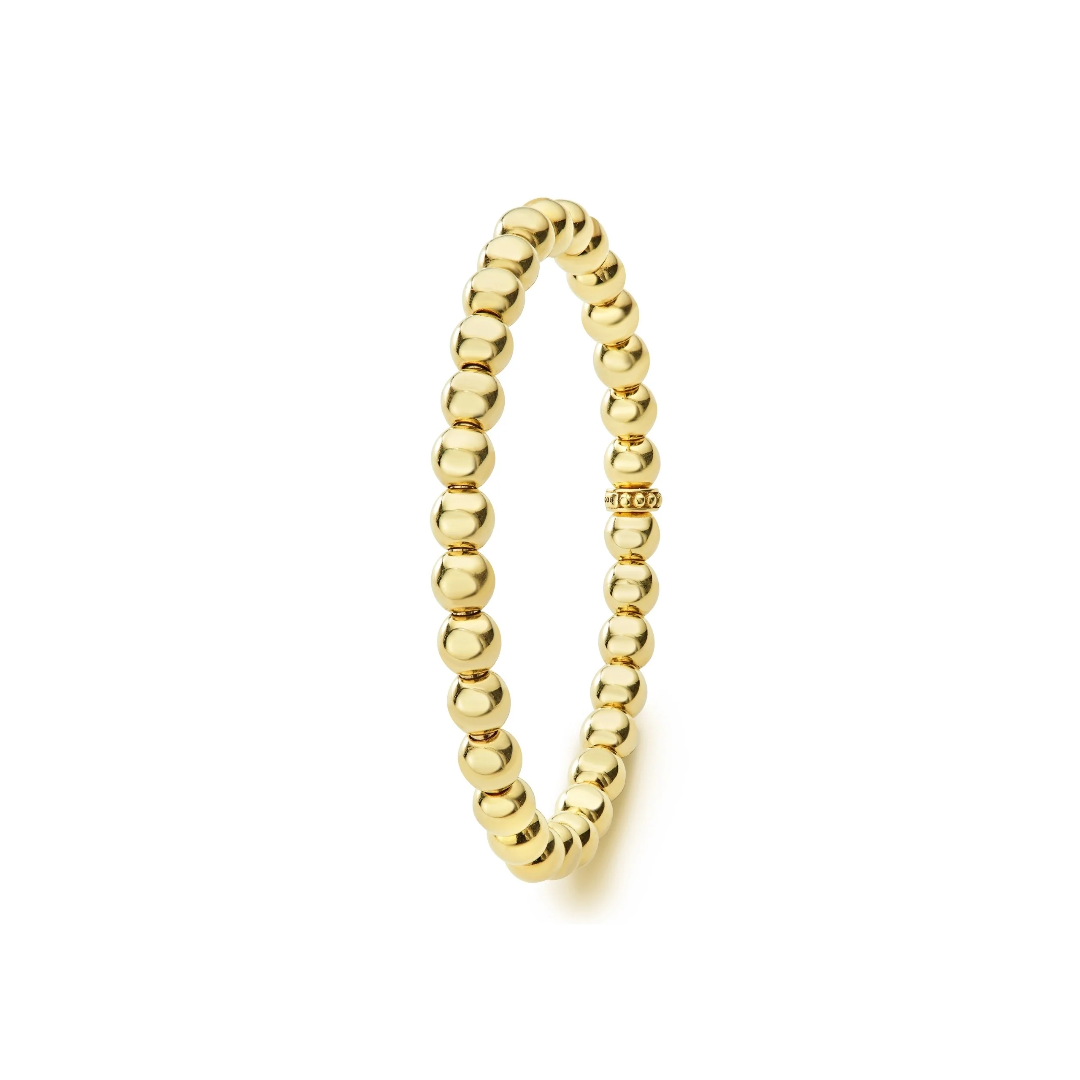 Lagos 18K Gold Caviar Gold Ball Stretch Bracelet 3