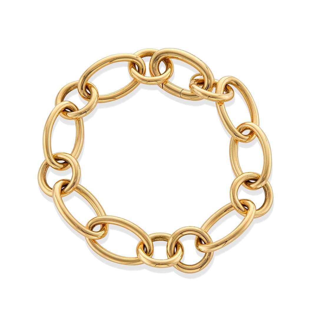 Roberto Coin Designer Gold 7.5 inch Oval Link Bracelet 0