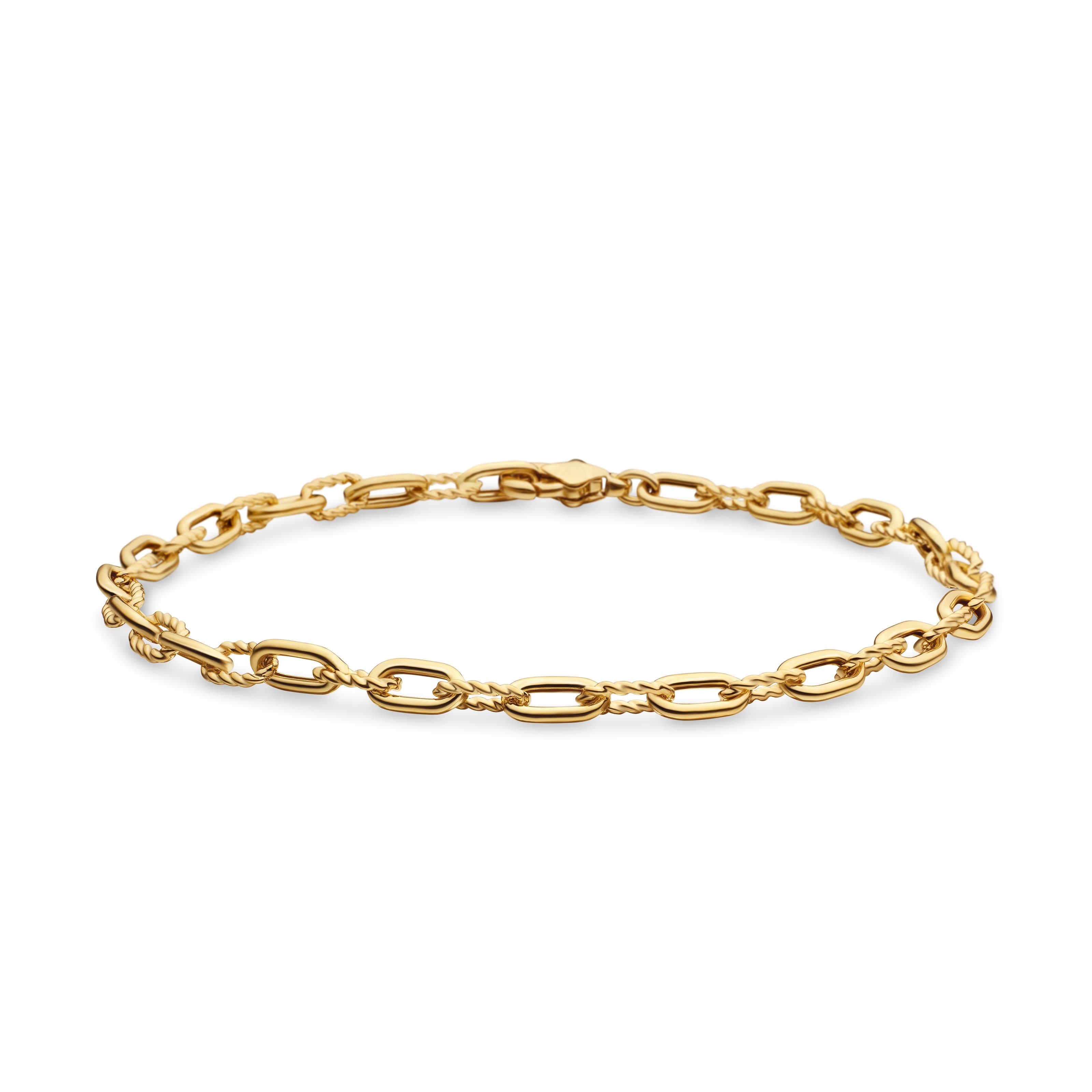 David Yurman 3mm Madison Chain Bracelet in 18k Yellow Gold, Size Large 0