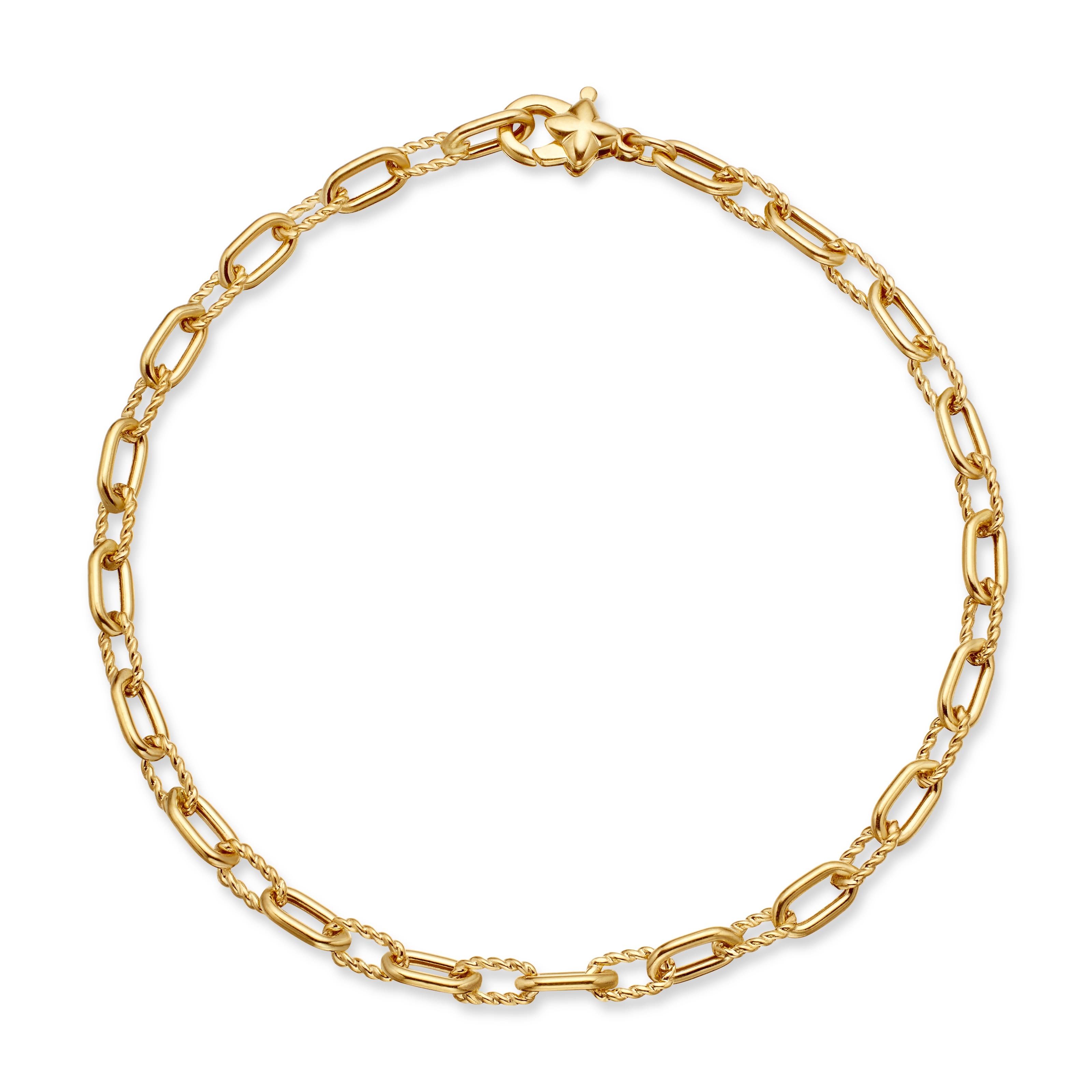 David Yurman 3mm Madison Chain Bracelet in 18k Yellow Gold, Size Large 1