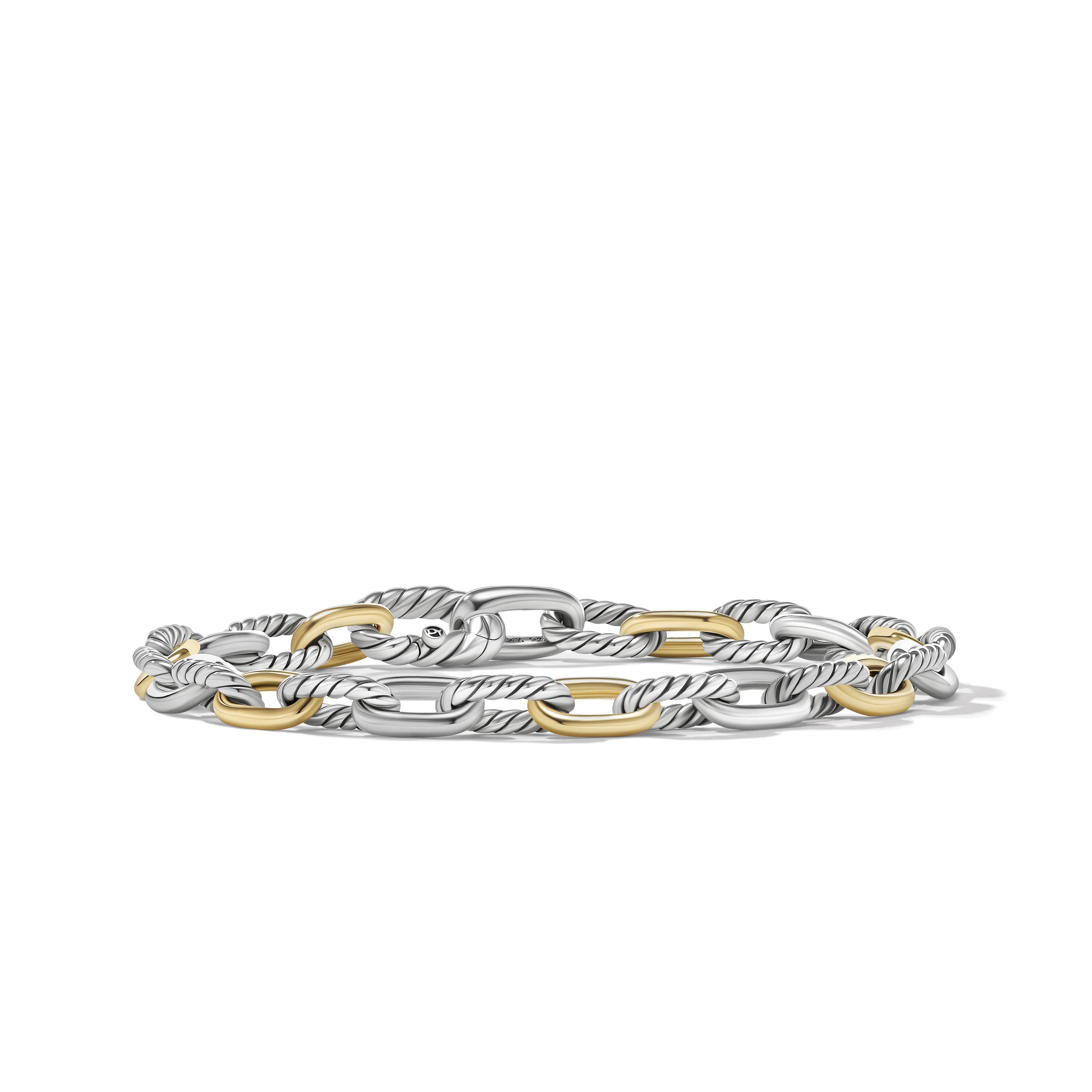 David Yurman Madison 5.5mm Chain Bracelet in Sterling Silver with 18K Yellow Gold 0