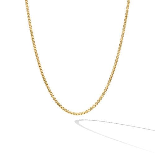 David Yurman 1mm Box Chain in 18k Yellow Gold, 18 Inches