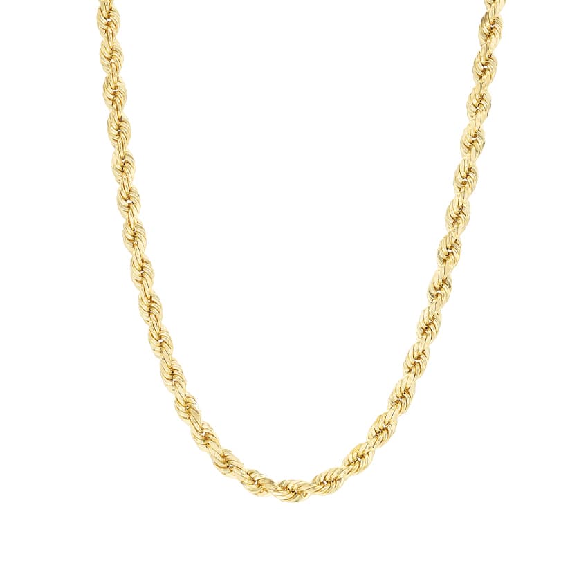 Gold 24 inch Diamond Cut Rope Chain 0