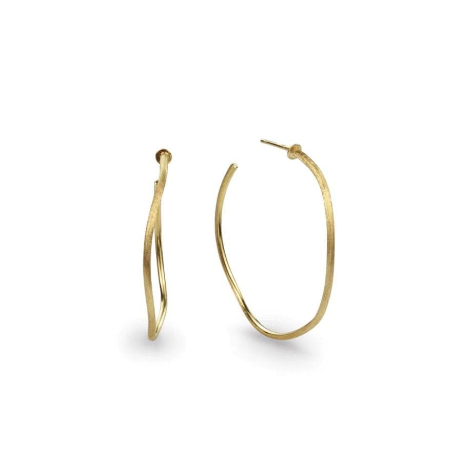 Marco Bicego Jaipur Collection 18K Yellow Gold Medium Narrow Hoop Earrings 0