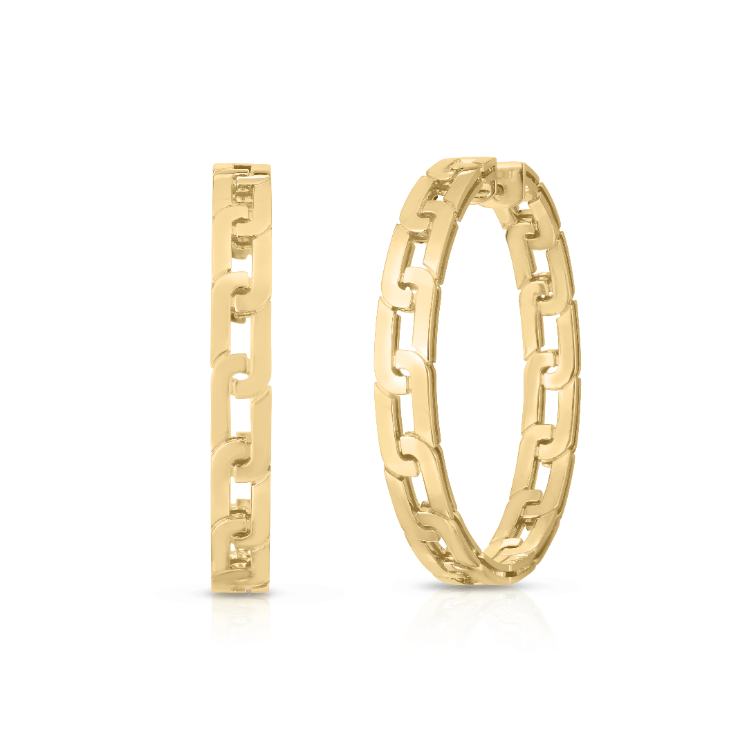 Roberto Coin 18K Navarra Hoop Earrings, 35mm 0