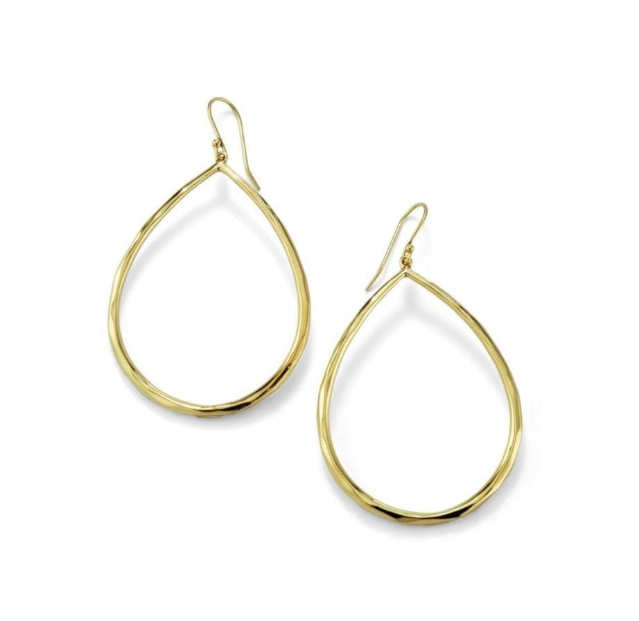 Ippolita Classico Sculpted Open Teardrop Earrings in 18K Gold