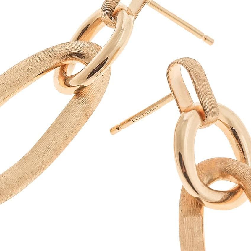 Marco Bicego Jaipur Gold Double Drop Mixed Link Earrings 1