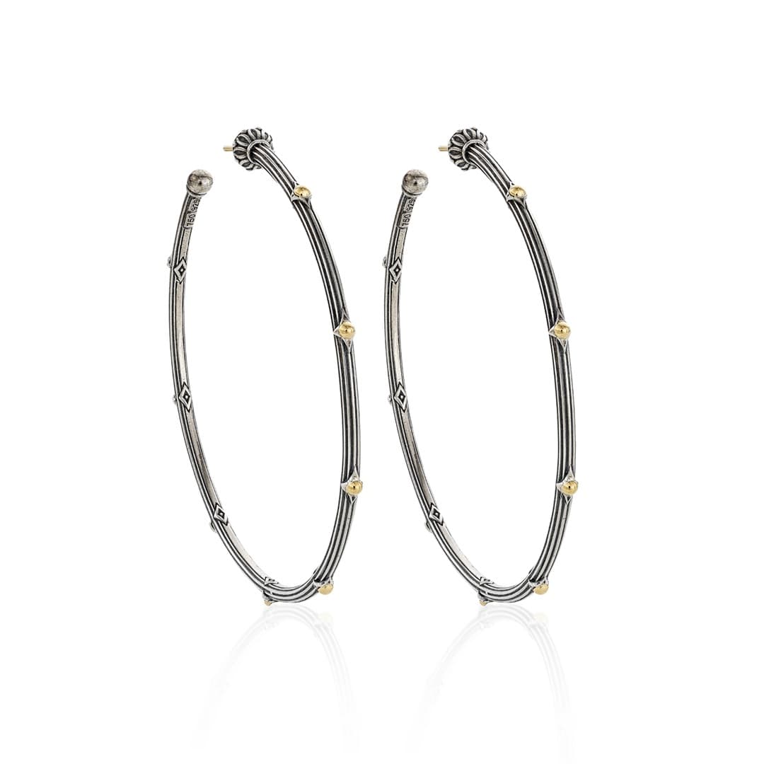 Konstantino Delos grooved large hoop earrings_1