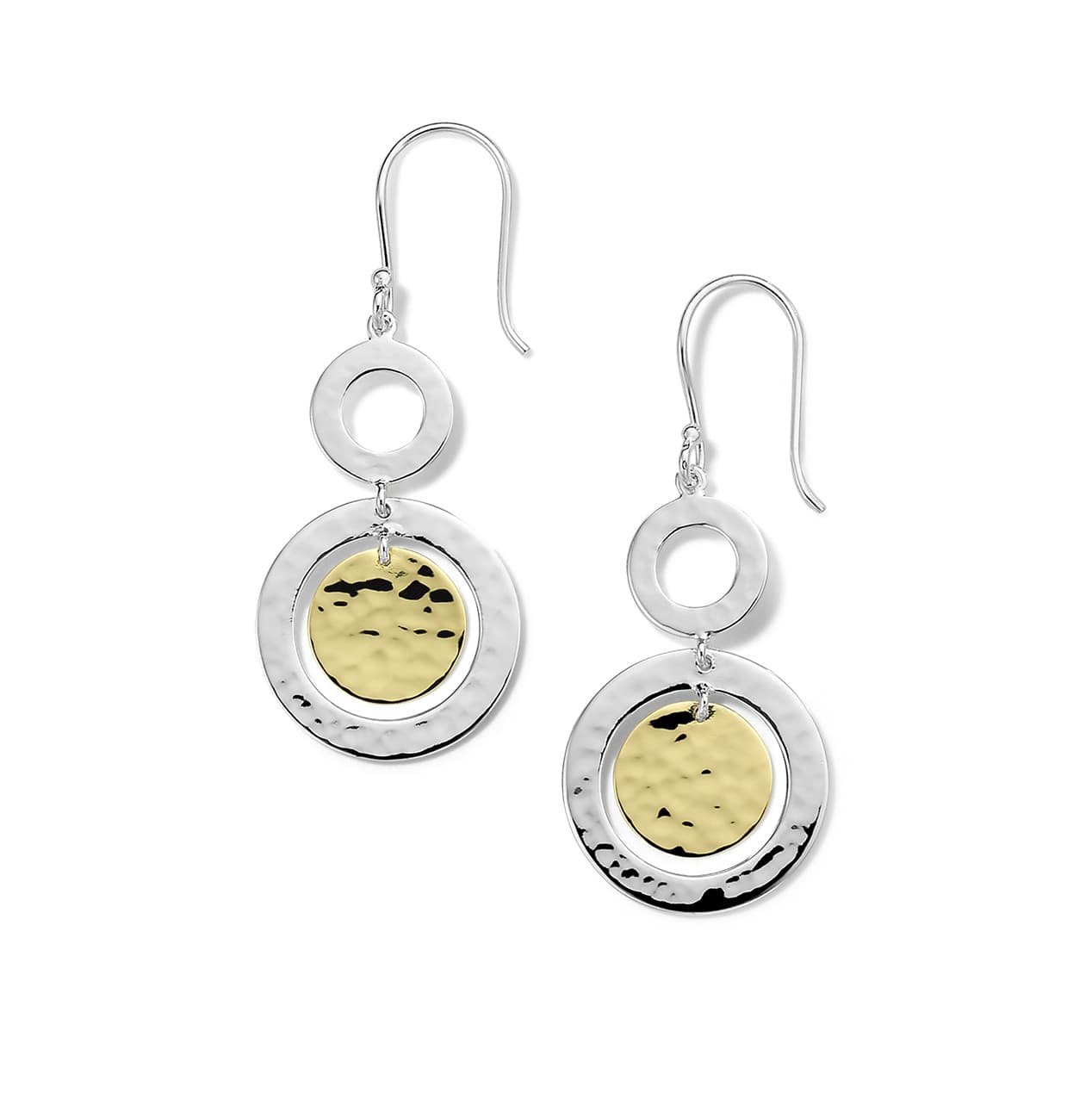 Ippolita Sterling Silver & Yellow Gold Chimera Classico Disc Drop Earrings 0