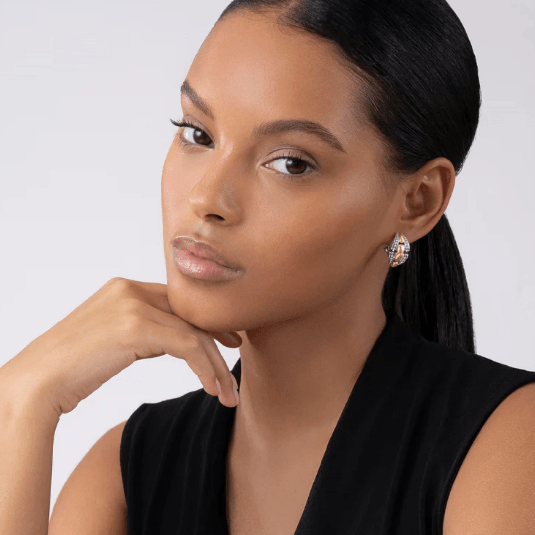 Lagos High Bar Caviar Link Earrings 1