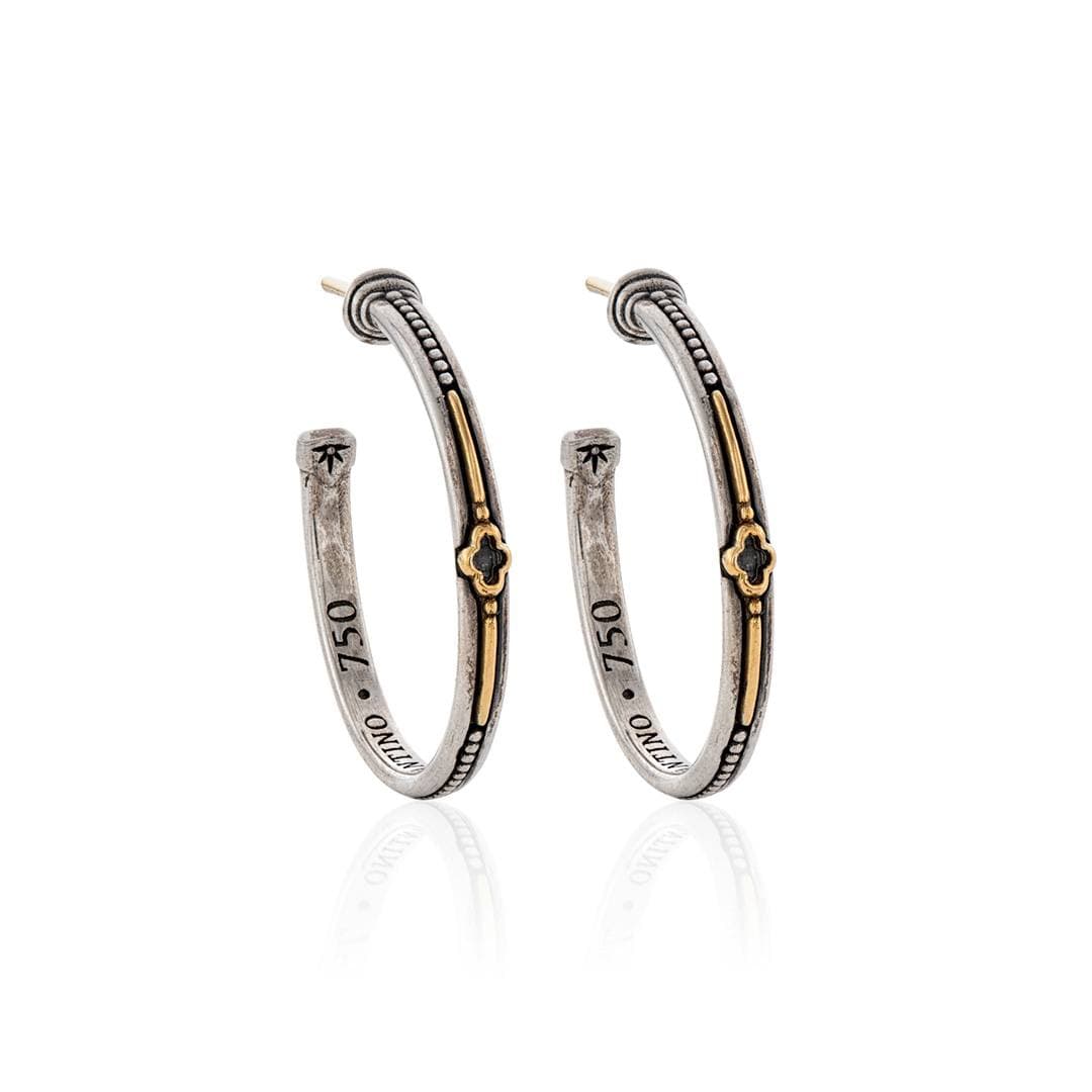 Konstantino Dome Collection Clover Hoop Earrings 0