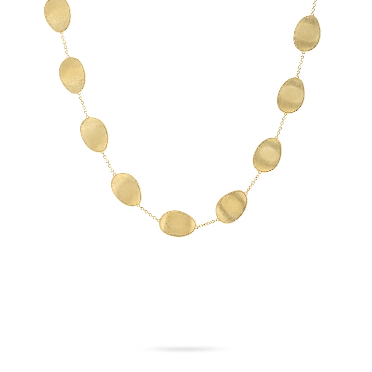 Marco Bicego Yellow Gold Lunaria Single Strand Petal Station Necklace 0