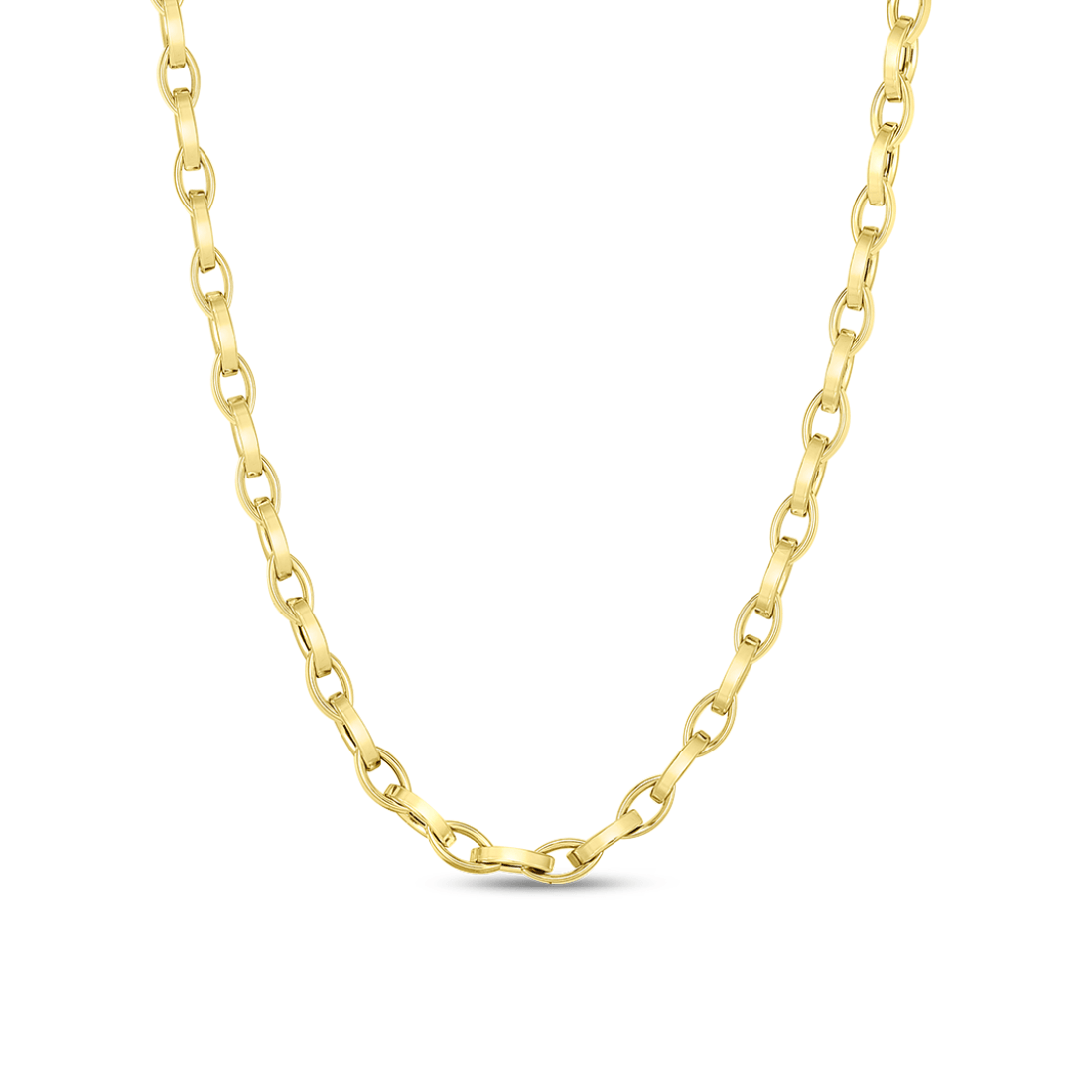 Roberto Coin Polished Almond Link Necklace
