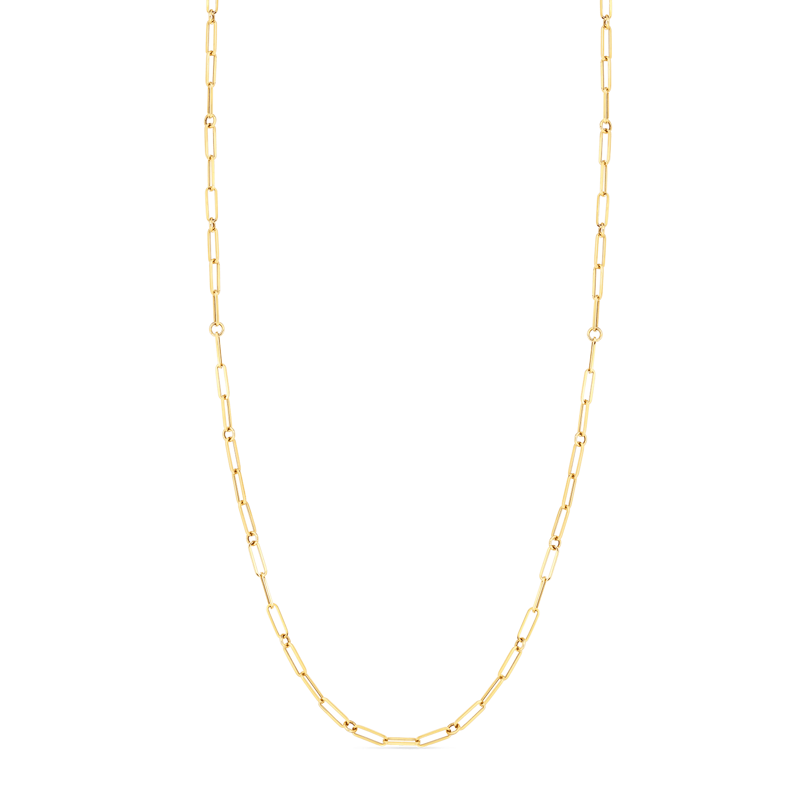 Roberto Coin 18K Paperclip Link Chain 17 Inch Necklace