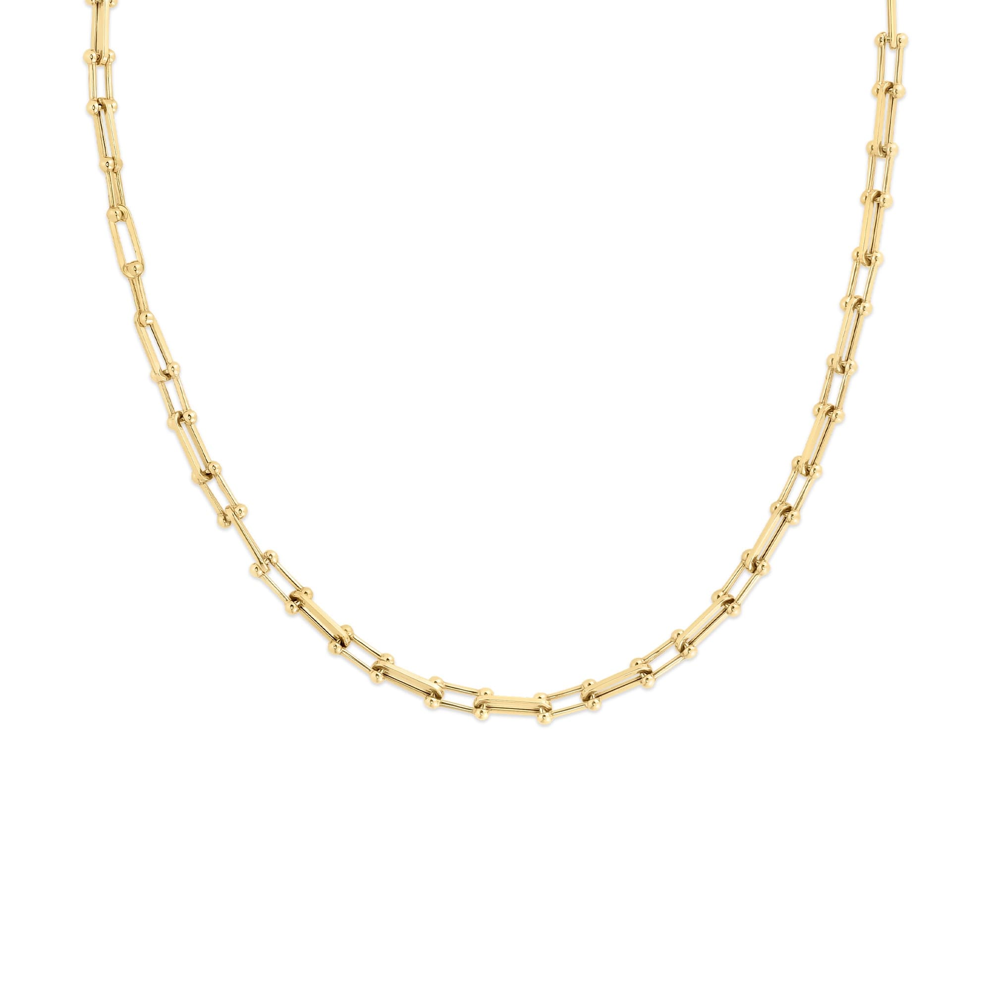 Roberto Coin Designer Gold Riveted Link Necklace 0