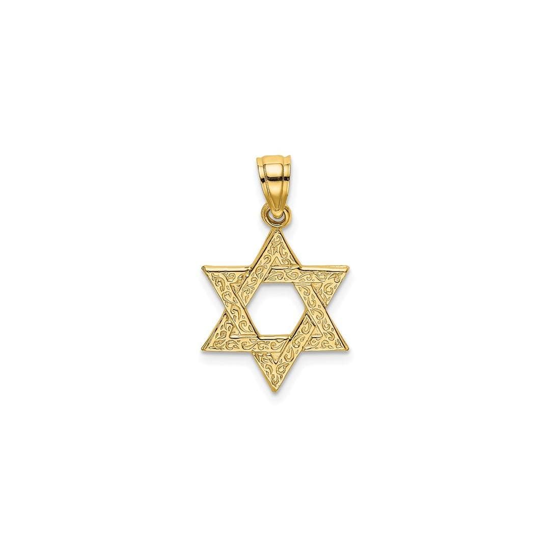 Star of David Pendant in 14k Yellow Gold