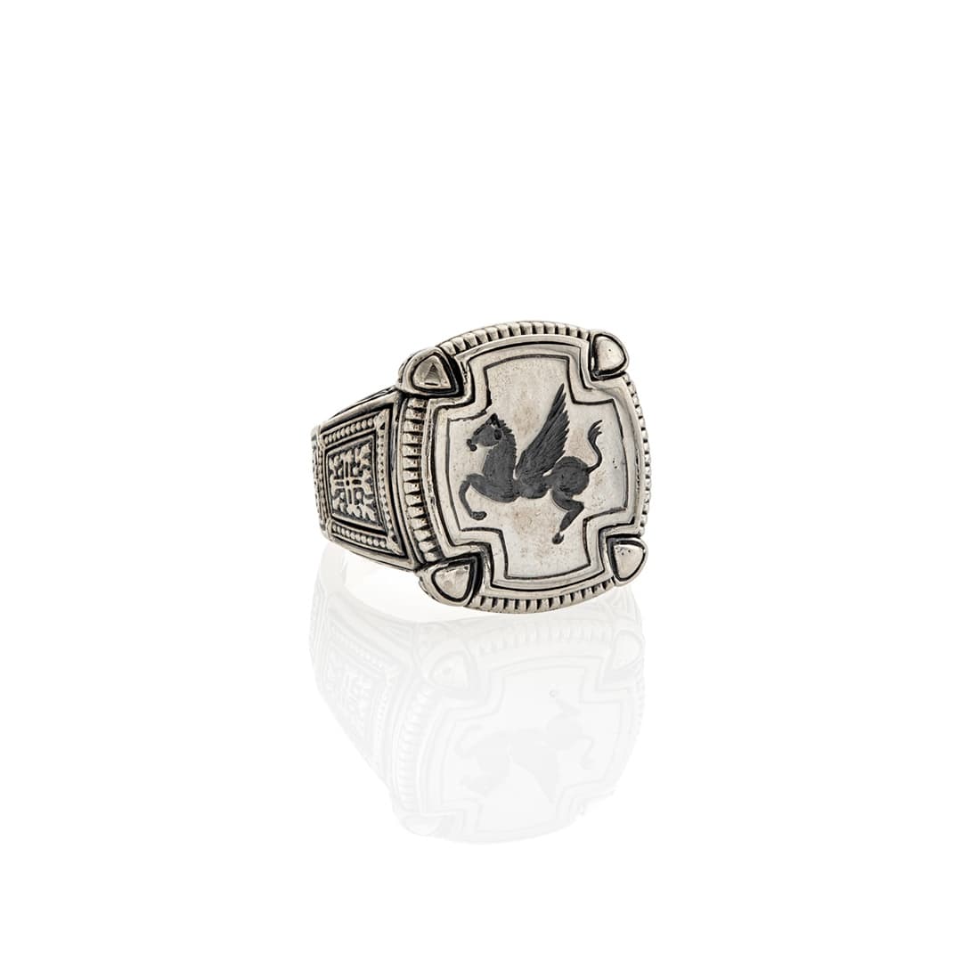 Konstantino Men's Pegasus Signet Ring 0